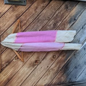 Pink & cream Floaty synthetic scarf